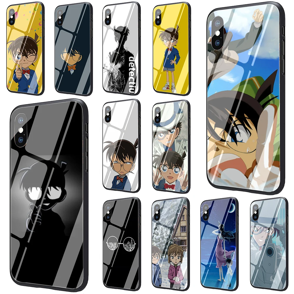 

Detective Conan Tempered Glass Phone Cover Case for iphone 5 5S 6 6S Plus 7 8 Plus X XS XR 11 Pro Max