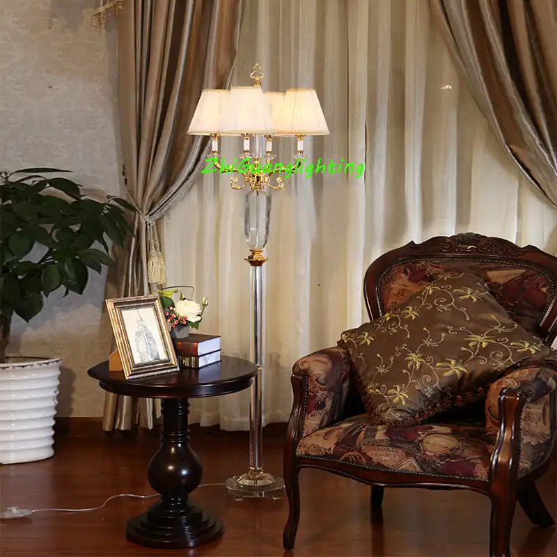 Europaischen Kristall Stehleuchte Wohnzimmer Luxus Villa Sofa Palasthalle Vertikale Mehrkopf Desktop Stehleuchte Modern Crystal Floor Lamp Crystal Floor Lampfloor Lamp Aliexpress