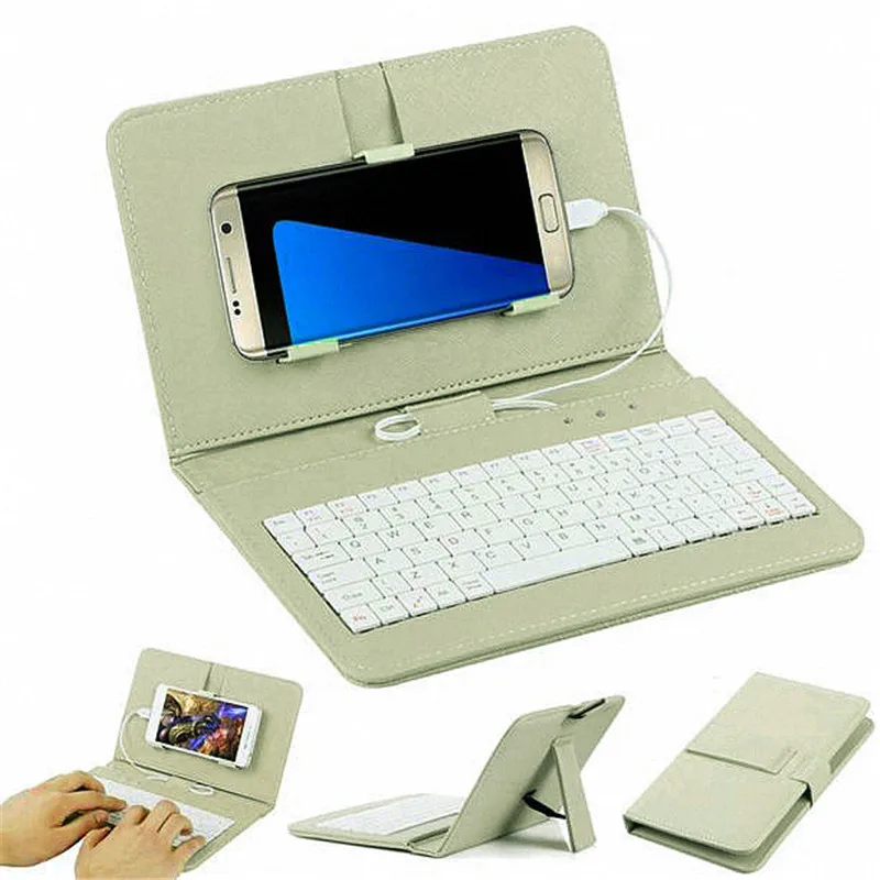 

Carprie New General Wired Keyboard Flip Holster Case For Android Mobile Phone sanxingS7/S7edge Dropshipping Wired Keyboard Flip