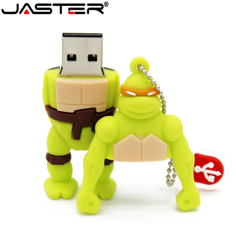 JASTER Продвижение Мода творческий мультфильм подростков мутант ниндзя черепаха USB флэш-накопитель 4 ГБ 8 ГБ 16 ГБ 32 ГБ флешка