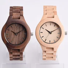 De madera de Pulsera de Cuarzo Reloj de Pulsera de la Venda de Reloj de Pulsera Regalos De Madera Ajustable Zebra Wood Relojes