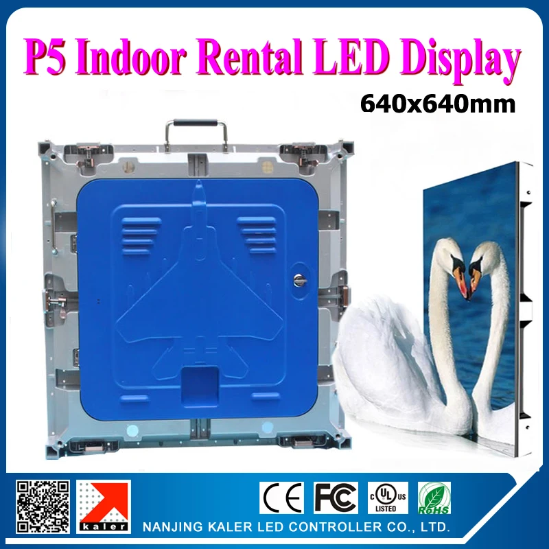 

TEEHO Indoor rental led video wall P5 small 5mm picth high performance led display cabinet die-cast aluminum 0.64x0.64m