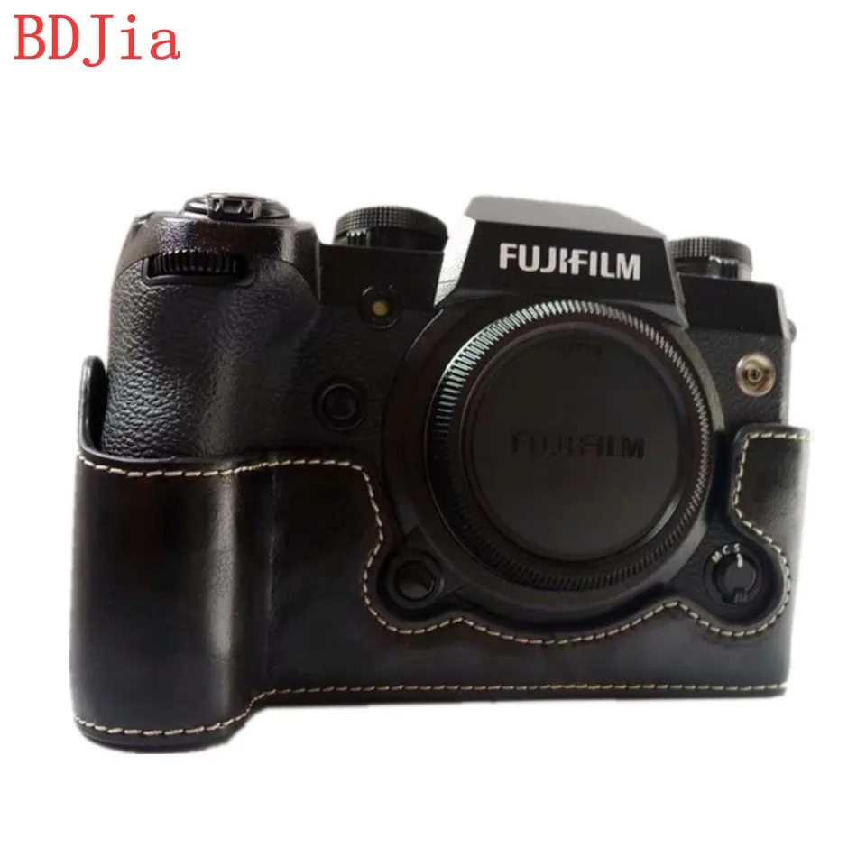 

Newest ! Fashional Camera Bag Case For Fujifilm XH1 X-H1 PU Leather Half Body Set Cover With Battery Opening, Free Shipping