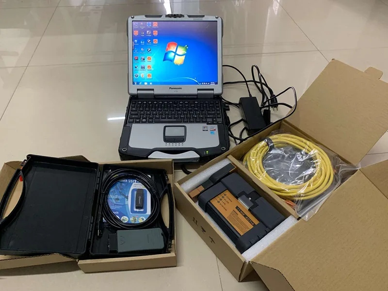  Escáner de disco duro 2in1 para bmw icom a2 b c con software icom de 201905 v y vas5054a vas 5054a 