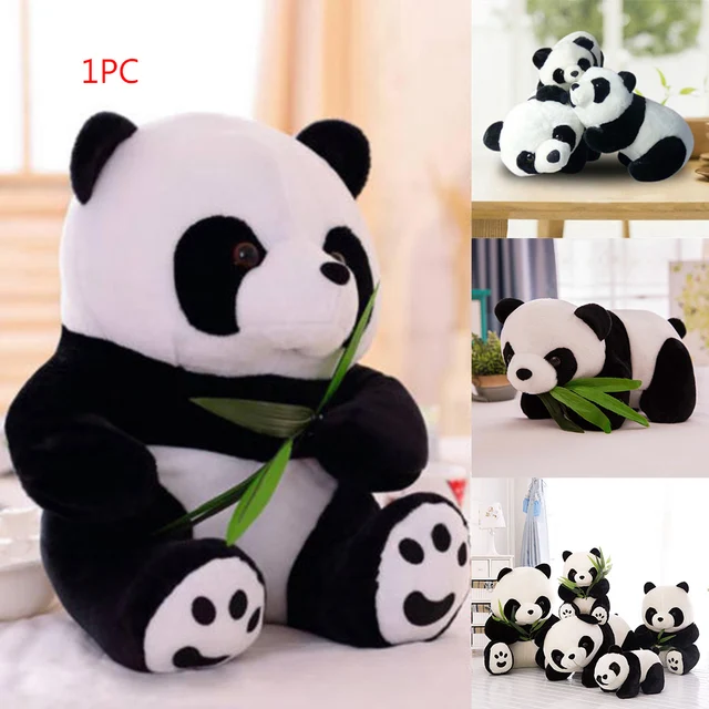 9-16cm 1 piece large size Panda Doll Plush Toy baby bear pillow panda cloth doll kids toys baby birthday gift for Children 2