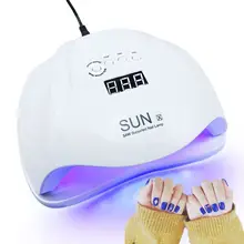 54 Вт УФ 36-светодиодный лак для ногтей сушилка для гель-лака свет с таймером маникюрная терапия машина 100-240 В ЖК-цифровой