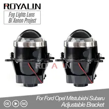 ROYALIN Регулируемый для Ford туман оптические линзы Bi Ксеноновая Лампа проектора для Opel Mitsubishi Subaru Renault D2S D2H лампы модифицированной