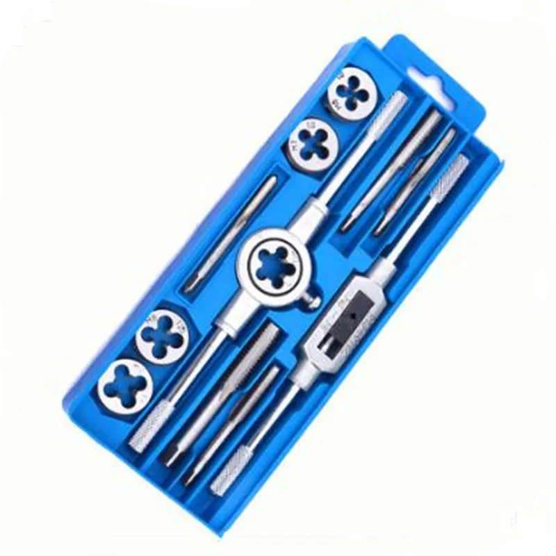 12 Pz Di Settap-Holder Mano Rubinetti A Vite Alesatore Tap And Die Wrench Set Filettato Trapani Torneira Pocompacto Filiere Per Filettature