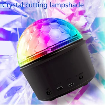 

Portable Stage Light with Remote DJ Lights with Bluetooth Speaker LED Disco Ball Lights Party ALI88