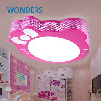 

New Cute Hello Kitty Led Ceiling Light Lamp For Simple Creative Cartoon Boys Girls Bedroom Ceiling Lights Children Reading Room