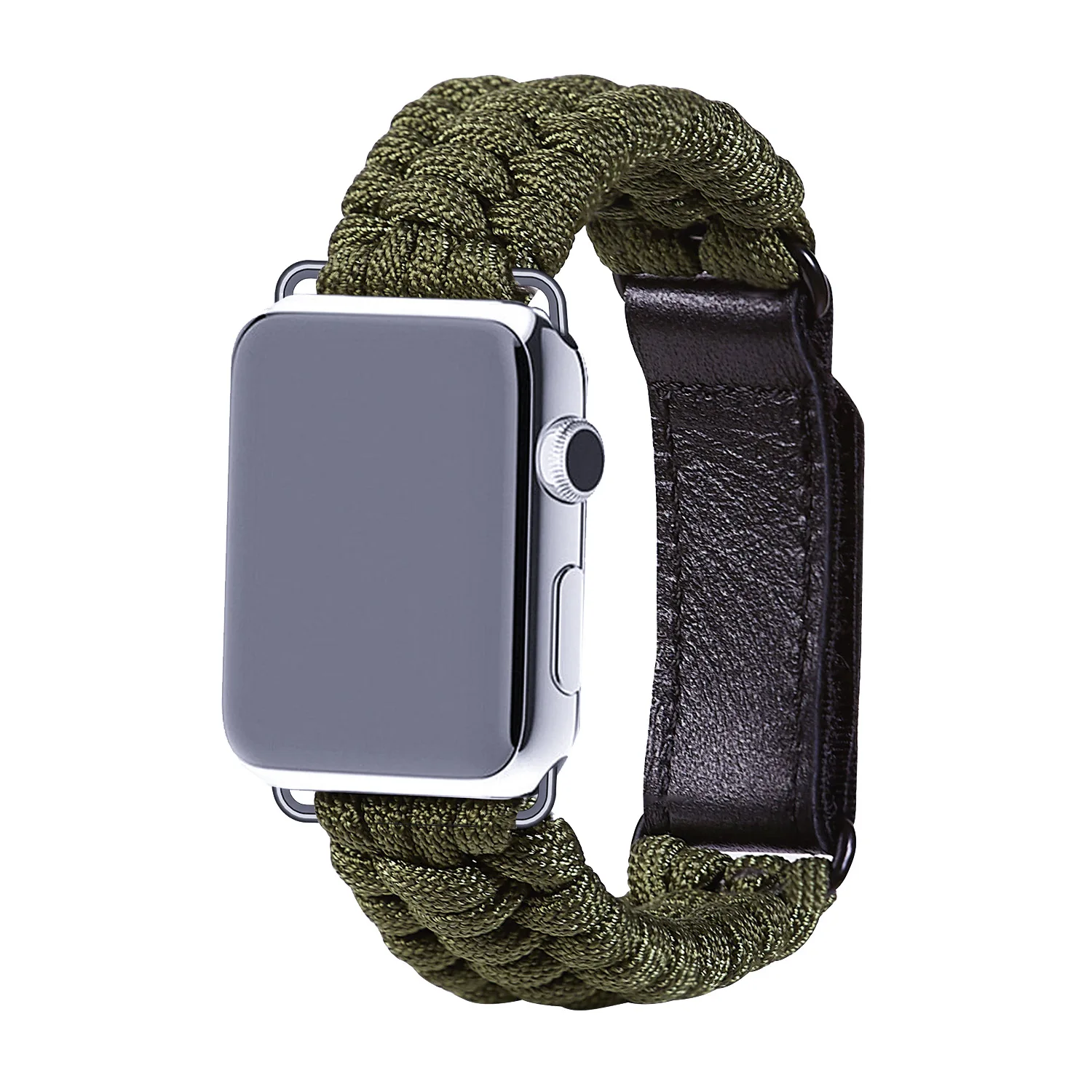 

44mm/40mm/42mm/3Omm outdoor Sport Green Nylon Band Strap Suit For Apple Watch Iwatch 4/3/2/1 Belt Clasp Adjustable Watchbands