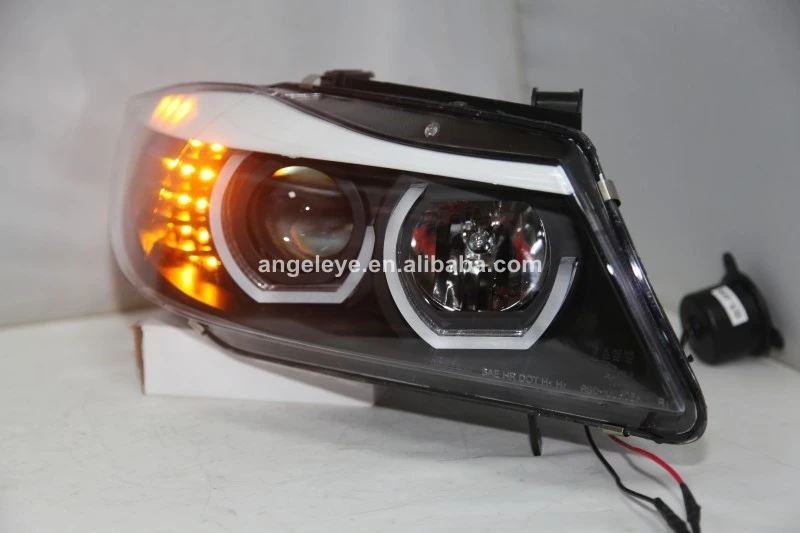 Для BMW E90 330I 320I 318i светодиодные ангельские глазки фары с HID KIT2005-2008 год JY