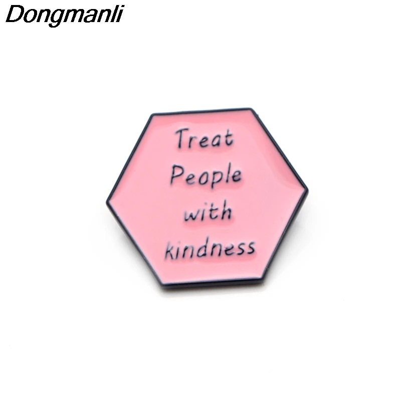 

P3306 Dongmanli Harry styles Euote Treat People with Kindness Enamel Pins and Brooches for Lapel Pin backpack bags badge Gifts