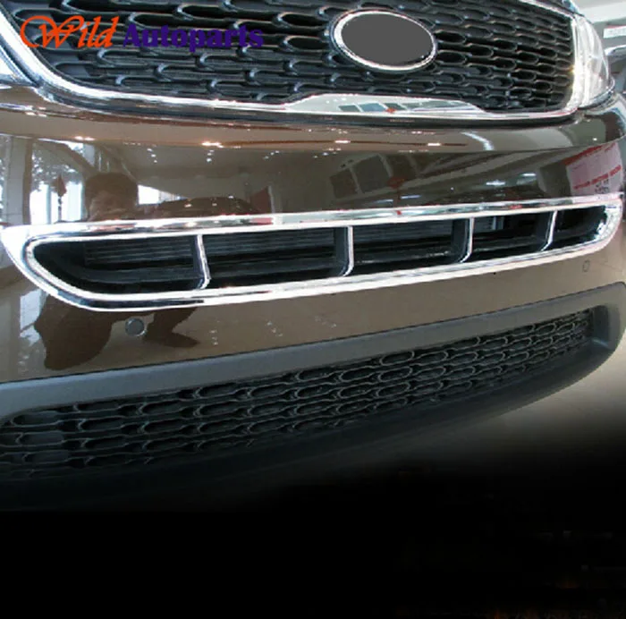 Mirror Chrome Front Grille Lower Grill Garnish Tri...