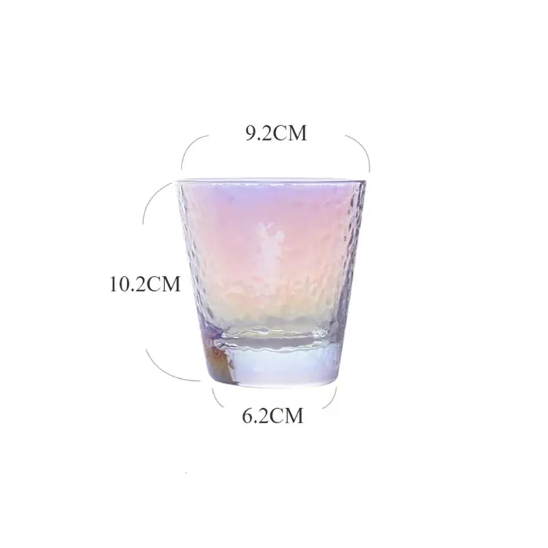 Креативная Радужная чашка из молотого стекла Волшебная чашка красочный стакан для воды - Цвет: 330ml