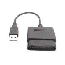 Черный контроллер, адаптер, конвертер для sony PS2 PS1to PC USB 2,0 проводной контроллер