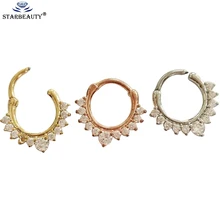 1 шт. 1,2*8 мм 3 цвета полное циркониевое кольцо с круглым камнем пирсинг носа кольца измерительные приборы перегородка Серьги Козелок Ювелирные изделия тела сексуальные аксессуары