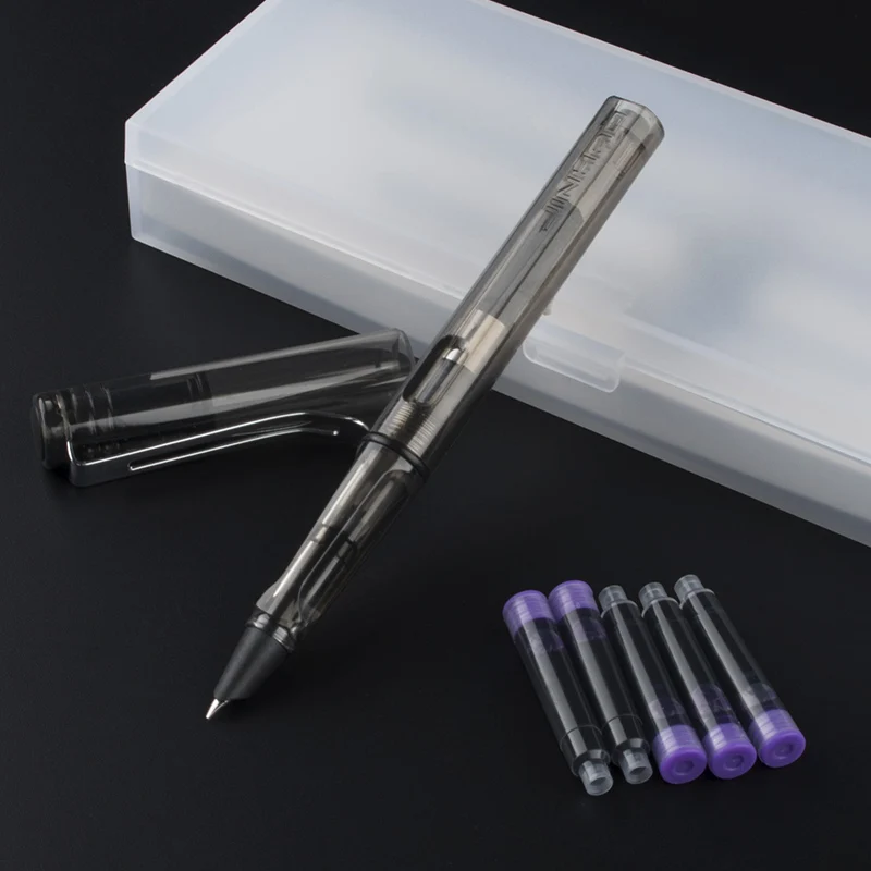

Jinhao 599 Cute Transparent Color Fountain Pen with 0.38mm F Nib Resin Ink Pens for Writing School Supplies