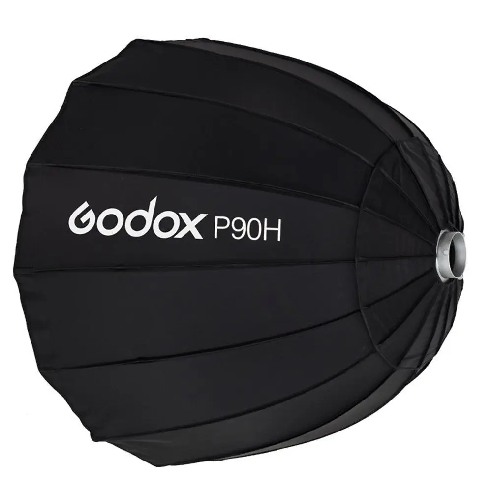 

Godox P90H 90cm Parabolic Softbox Reflector for Flash Speedlite Bowens /Broncolor/Elinchrom / Balcar / Hensel / Profoto Mount