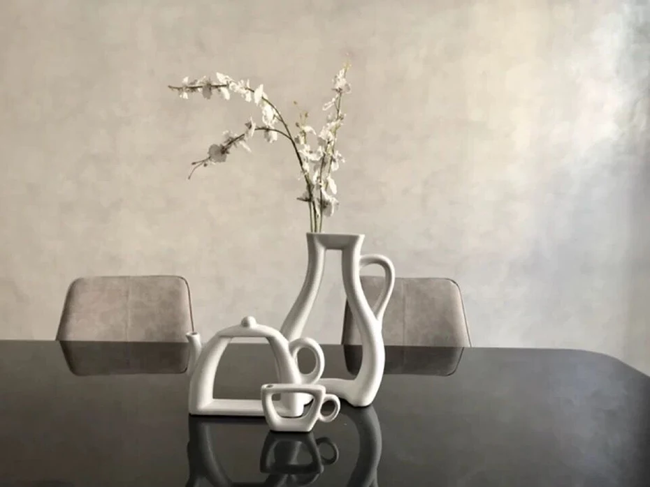 Белый керамический цветочный горшок Модный современный стиль Свадебная декоративная ваза 3 размера аксессуары для украшения дома Настольный чайник ваза