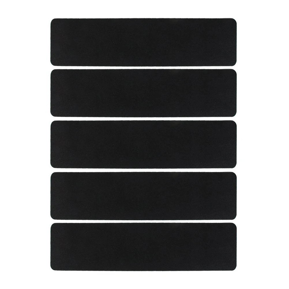 

5Pcs Stairs Decking Grip Strips Anti Slip Tape Sticker with Black Sand Surface (Black)