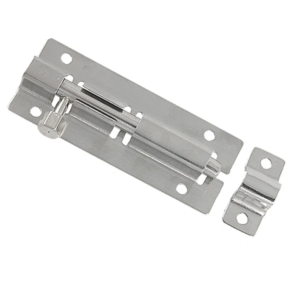Gate Lock Safety 3" Silver Tone Slide Barrel Bolt Set Latch Hasp