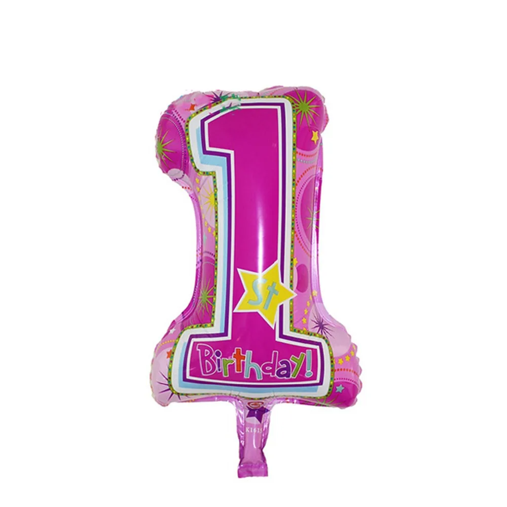 

New Mini 1 Year Old Birthday Aluminum Balloon Baby Birthday Party Layout Decorative Balloon