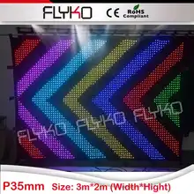 3x2 м диско вечерние светодиодный фонарь дискотечный светодиод занавес P35mm кофр