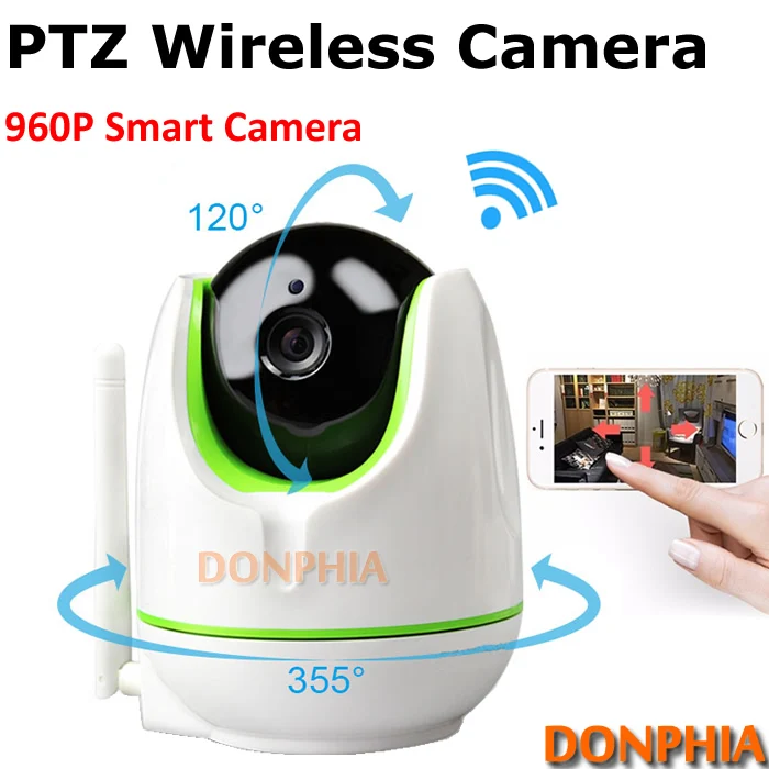 960P PTZ IP Camera remote control Pan/TILT two way audio Motion detection 1.3MP Wireless wifi Camera ir night SD Card storage