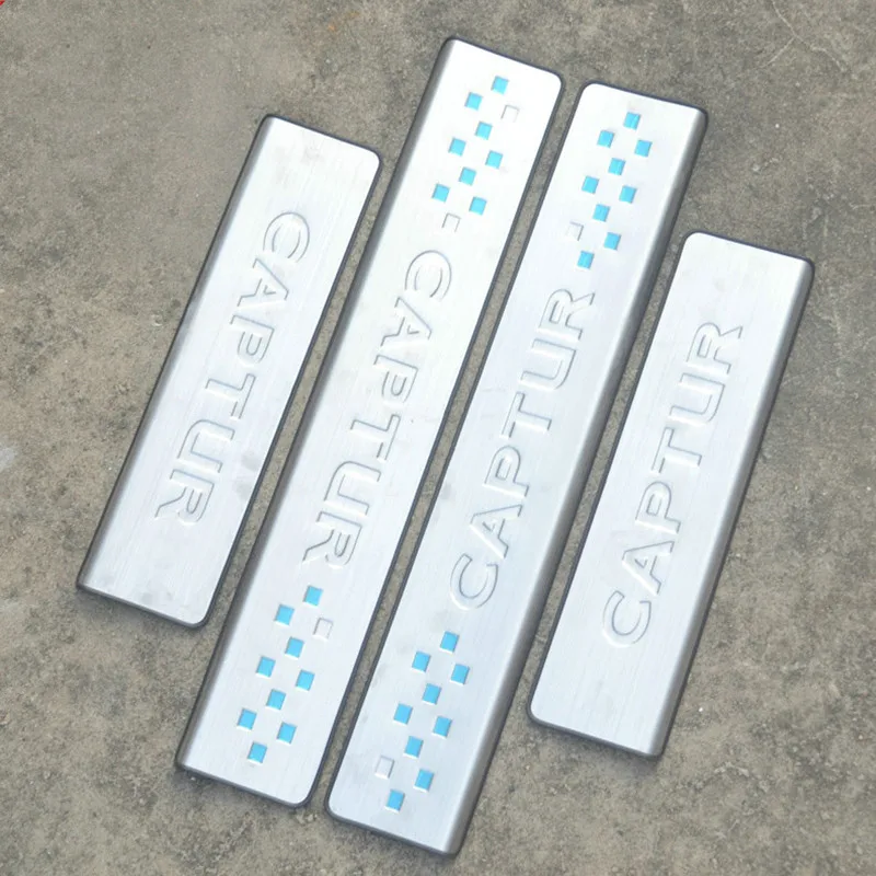 Car covers stainless steel External Scuff Plate Door Sill fit for 2015 Renault CAPTUR Car styling