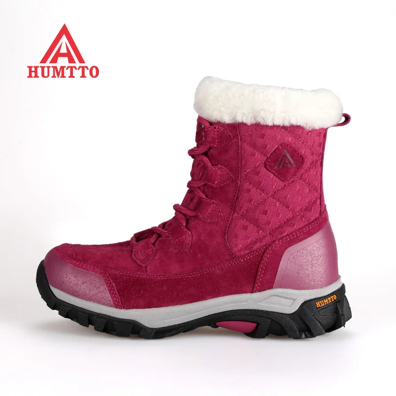 Famous Brand Women s Winter font b Hiking b font Trekking Boots Shoes For Women Leather