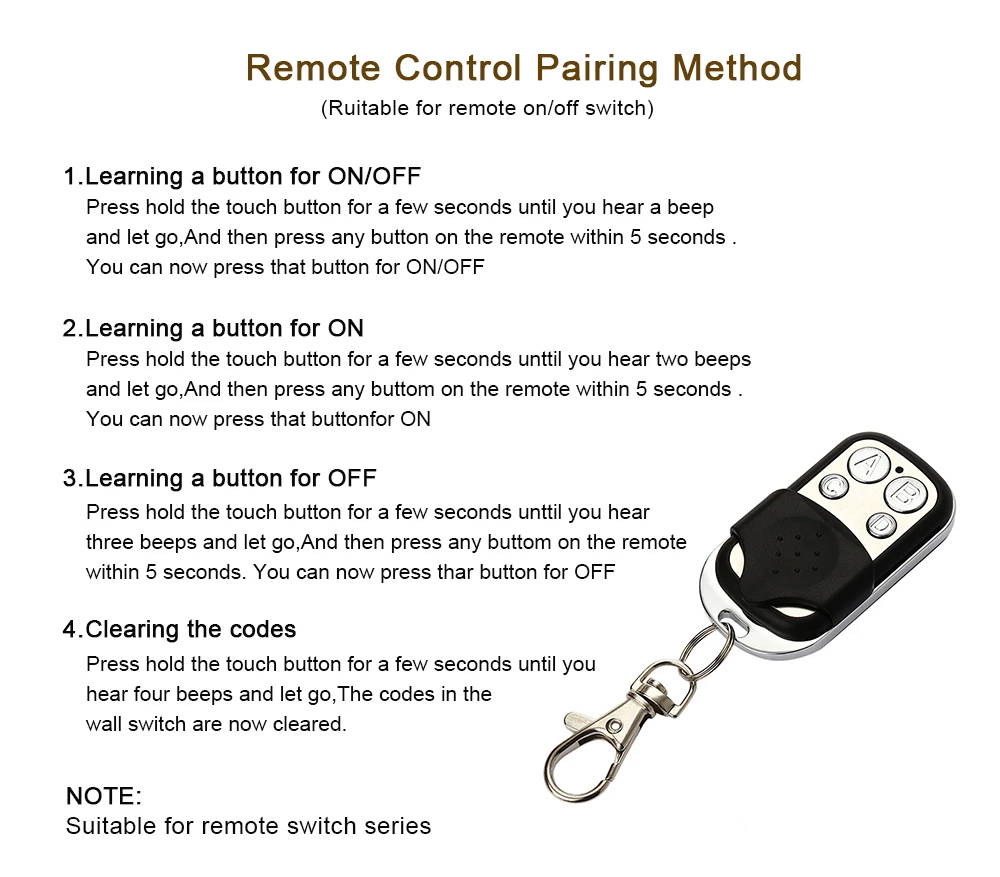 Remote control pairing method