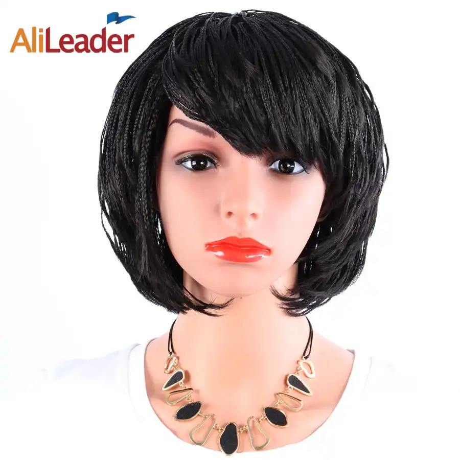 Alileader Crochet Box Braid Wig Short Black African American Wigs