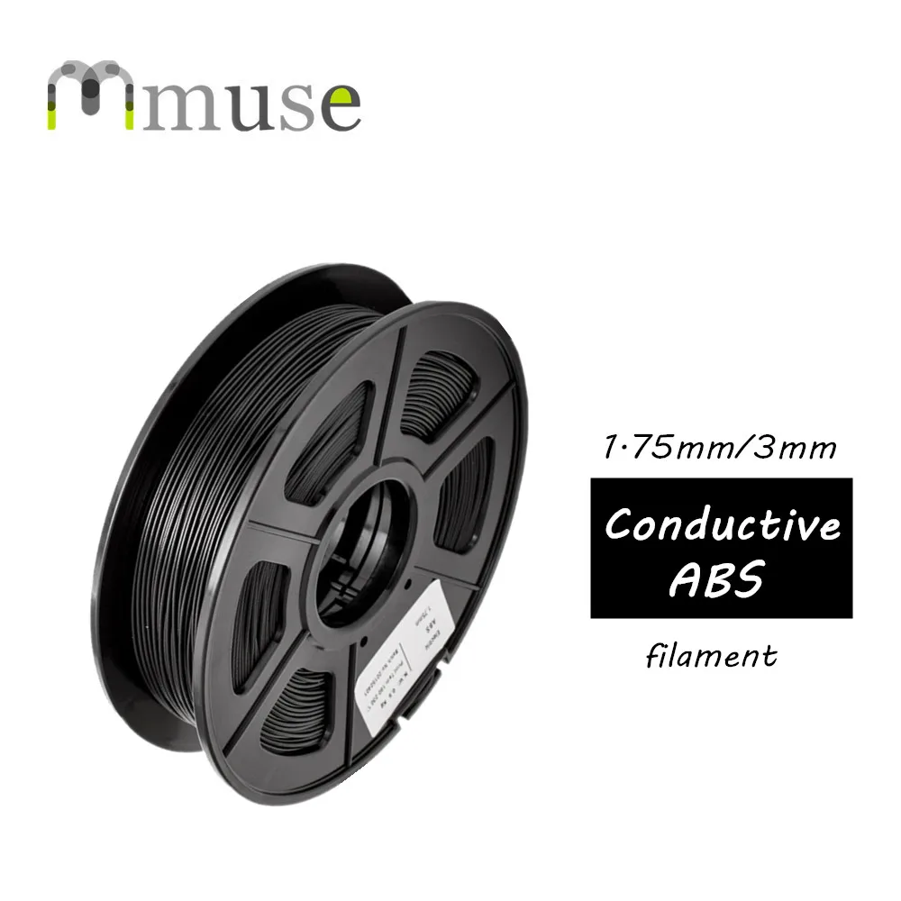 Black Plastic Material 0.5kg/Roll 1.75mm 3mm Conductive ABS Filament
