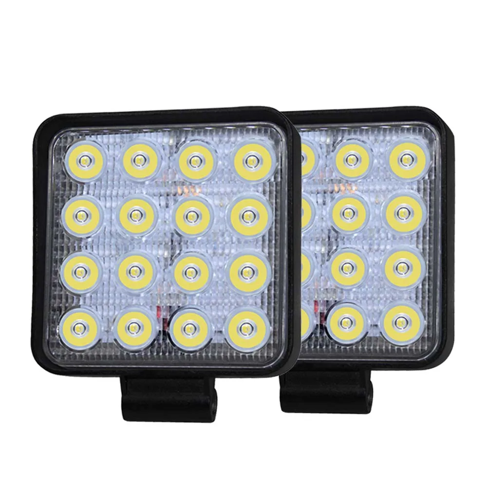 

2PCS 48W Square Spot LED Light Bar LED Off Road Work Lights Driving Fog Lights IP68 Waterproof for Off-road Truck Jeep