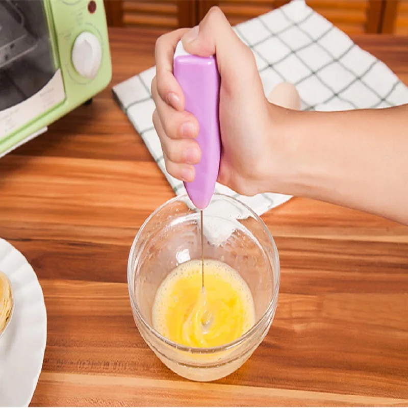 

1Pc Mini Electric Whisk Mixer Frother Foamer Milk Drink Coffee Whisk Mixer Electric Kitchen Cooking Tool