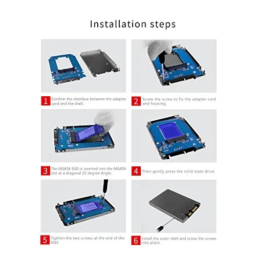 KINGSHARE mSATA SSD на 2 5 дюйма SATA III алюминиевый корпус адаптер конвертер Черный KS AMSTS25BK|sata
