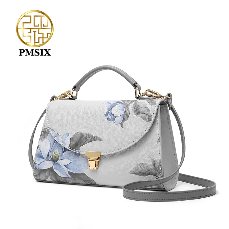 

PMSIX Fashion Women's Shoulder Bags Simple Ladies' Small Handbag Floral Printing Crossbody Bag Vintage Hasp Messenger Bag 2020