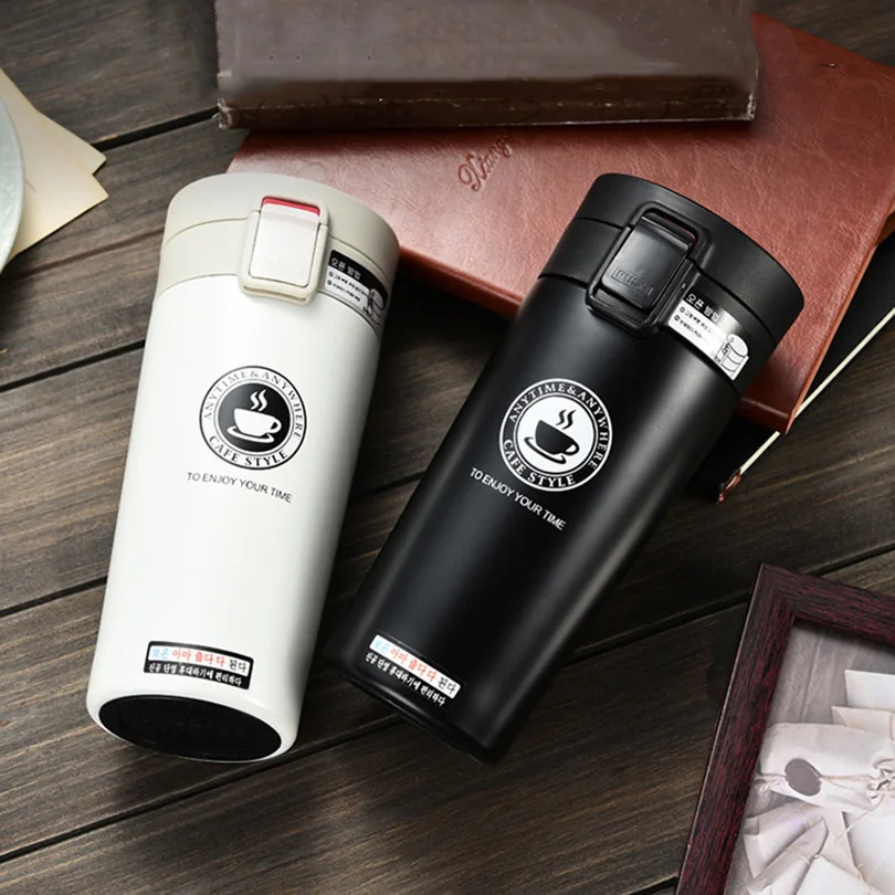 

Hot Quality Double Wall Stainless Steel Vacuum Flasks 380ml Car Thermo Cup Coffee Tea Travel Mug Thermol Bottle Thermocup