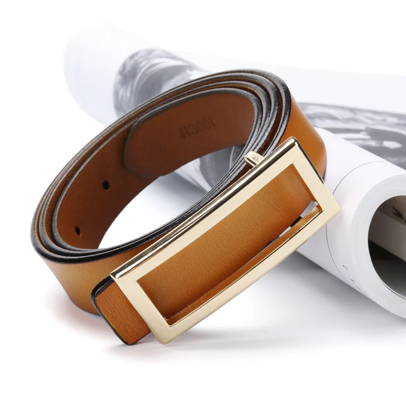 

Fashion sweet beauty style buckle jeans wild retro leather belt women's fashion simple new luxury designer buckle leather belt