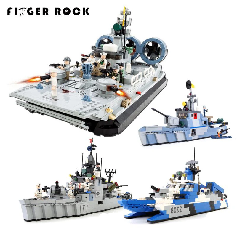 

Building Blocks Marine Series Compatible Brand Creator Missile Destroyer Chaser Ship Model Assembled Brick Toys For Kids