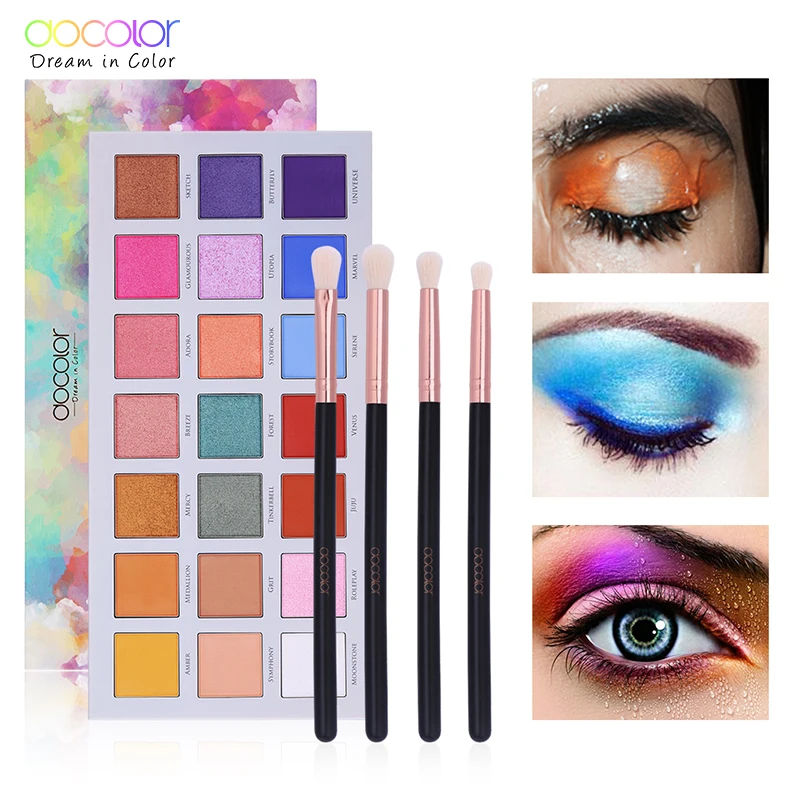 Eye Makeup Nudes Palette 21 Color Matte Eyeshadow Palette Glitter powder Eye Shadows with 4PCS Eye Shadow Make up Brush