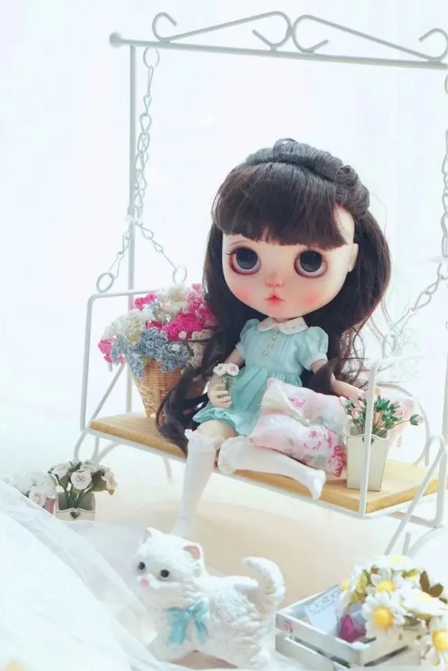 1 шт. миниатюрный кукольный домик-качели принцессы для blyth ob azone 1/6, кукольный декор, миниатюрная мебель, реквизит для фотосессии