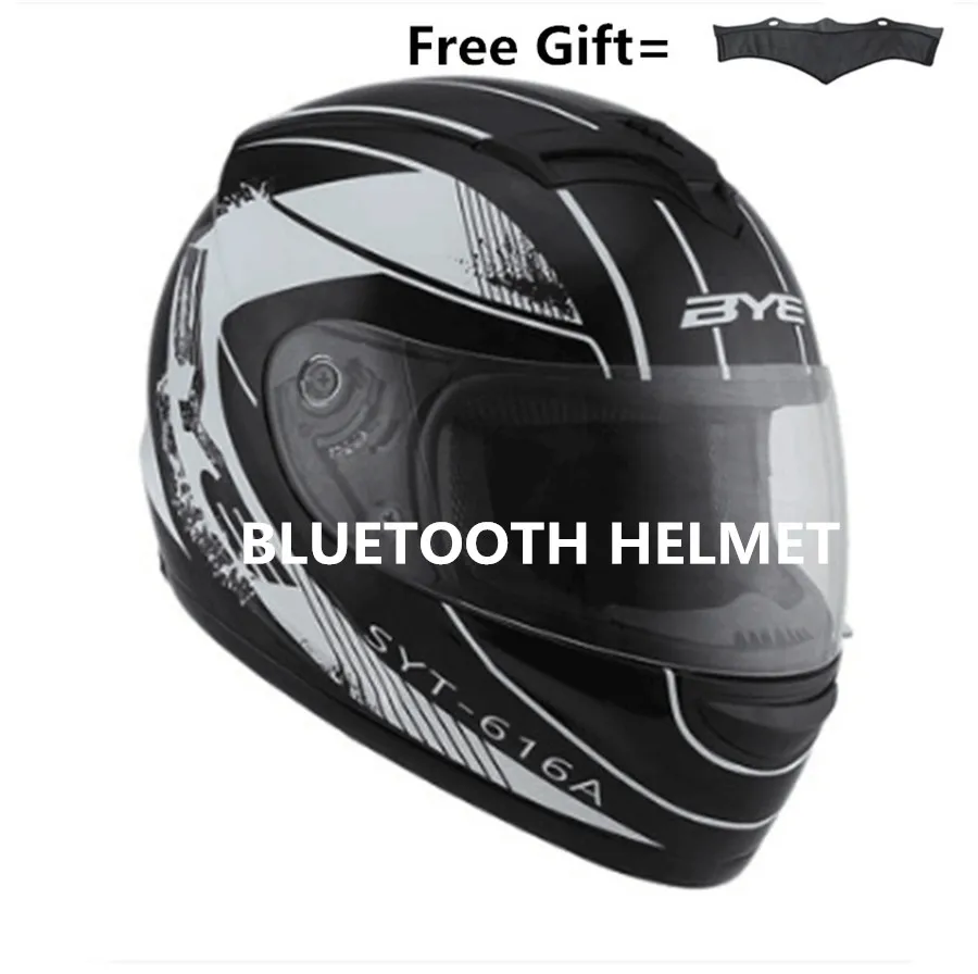 Bluetooth Integratedbrands Full Face Motorcycle Helmet With Graphic (Stryker White)