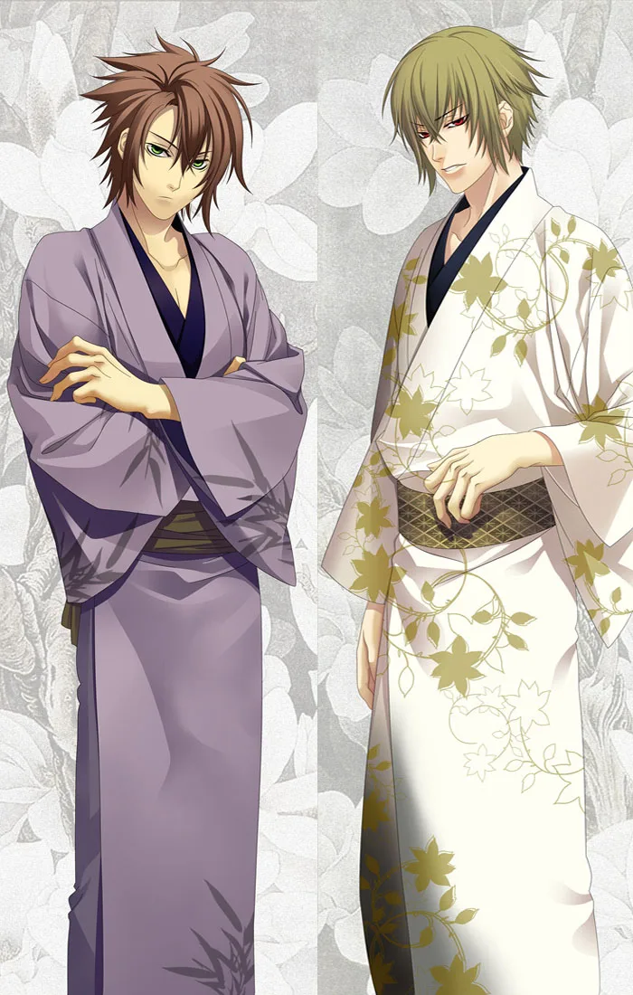 Аниме Hakuouki Hijikata Toshizo& Okita Souji& Saitou Hajime& Kazama Chikage Подушка «Dakimakura» чехол обнимающая наволочка - Цвет: 18