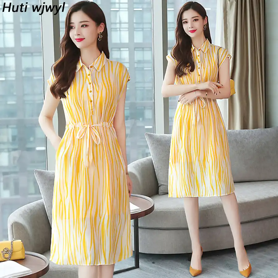 yellow summer midi dress