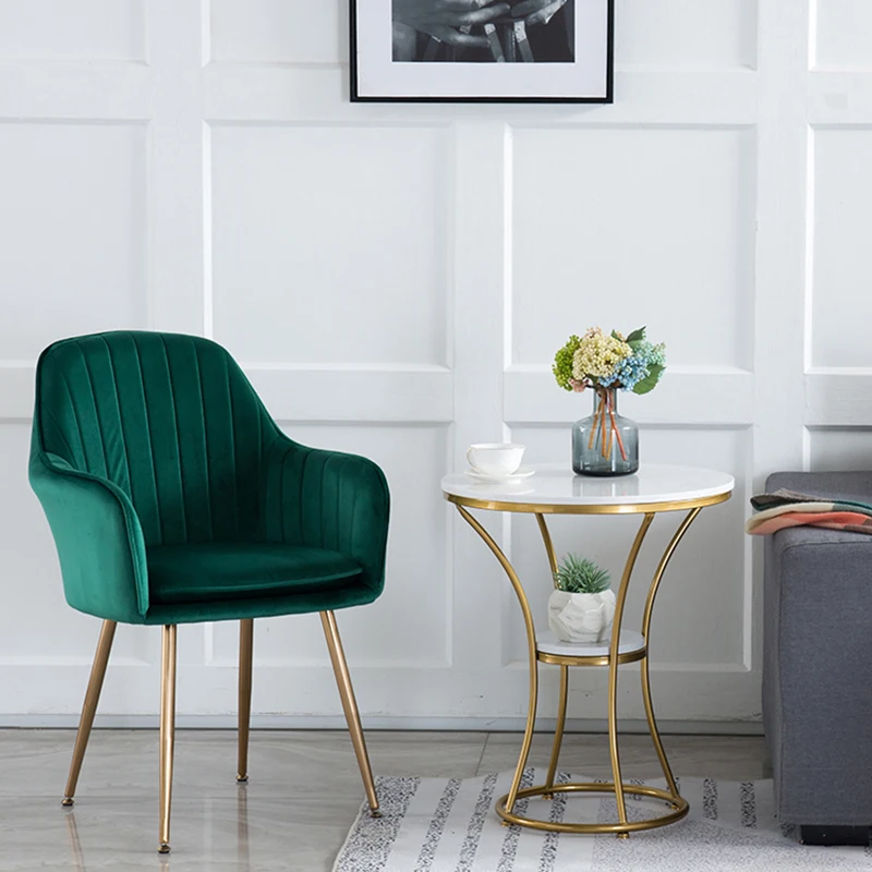 

Modern Nordic Chairs PU Furniture Coffee Chair Chinese Iron Furniture Chair Simple Restaurant Casual Cafe Desk Chair