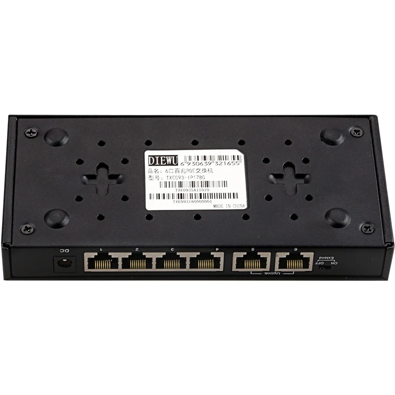 6 Порты 4 POE сетевой переключатель 10/100 Мбит/с POE выключатель инъектор Мощность Over Ethernet 52 V 30 Вт для Беспроводной AP/CCTV Камера Системы
