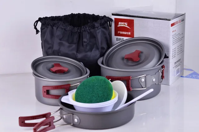 BRS-153 aleación de aluminio al aire libre camping Cookware pot pan tazón 2-3 personas para la caza que acampa traving BRS-153 aleación de aluminio al aire libre camping Cookware pot pan tazón 2-3 personas para la caza que acampa traving