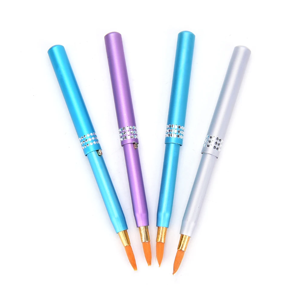 3 Colors Portable Retractable Lip Brush Pro Lipstick Gloss Eyeliner Brush Liquid Eye Liner Cosmetic Makeup Brush Beauty Tool